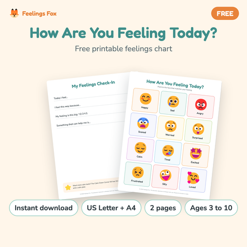 How Are You Feeling Today? Free Chart printable, cover and sample pages