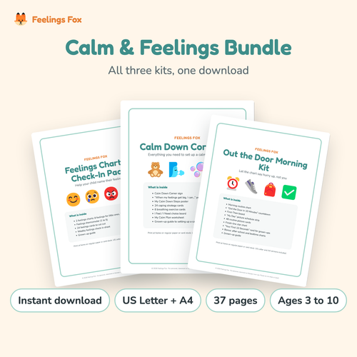 Calm & Feelings Bundle printable, cover and sample pages